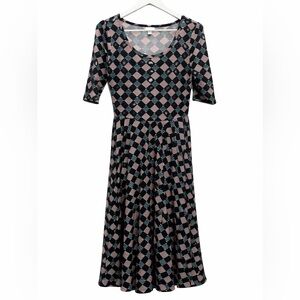 🌸 LuLaRoe Pretty Stretch Knit Dress XL Comfy Flattering Everyday Midi 🌸